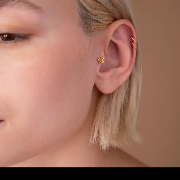 Rose Internally Threaded Labret - Picture 2 of 5